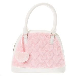 pink furr purse